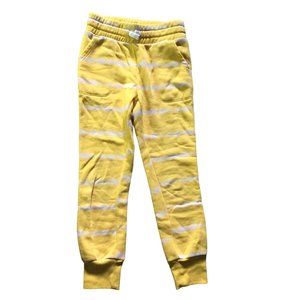 GAP Small Yellow and White Fleece Girls Small Sweatpants